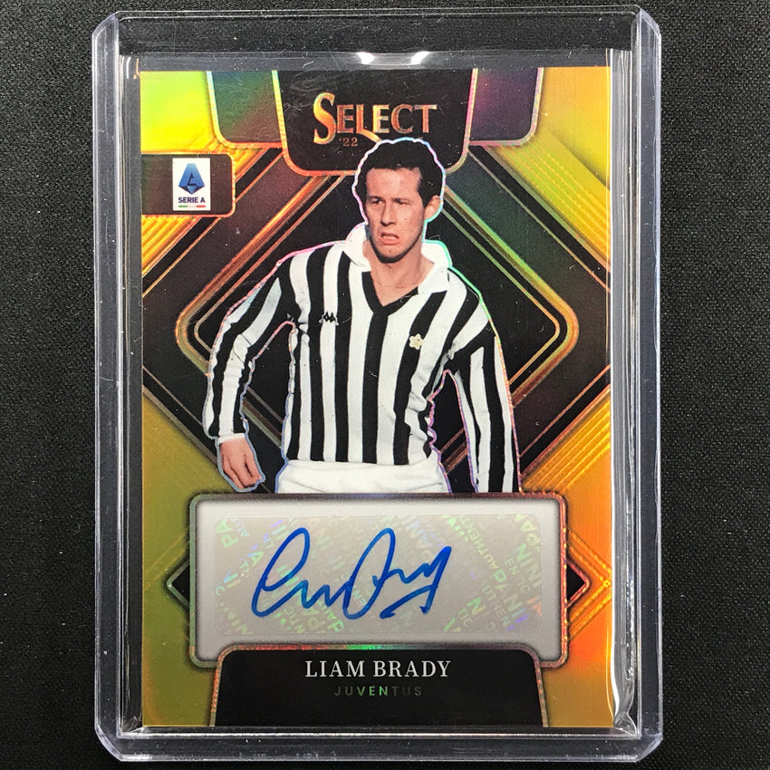 2022-23 Select Serie A Liam Brady Signatures Auto Gold Prizm 8/10