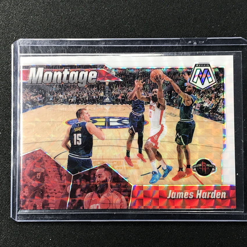 2019-20 Mosaic JAMES HARDEN Montage White Mosaic Prizm 15/25 #25-Cherry Collectables