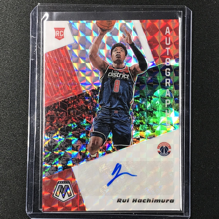 2019-20 Mosaic RUI HACHIMURA Mosaic Prizm Rookie Auto #RHM-Cherry Collectables