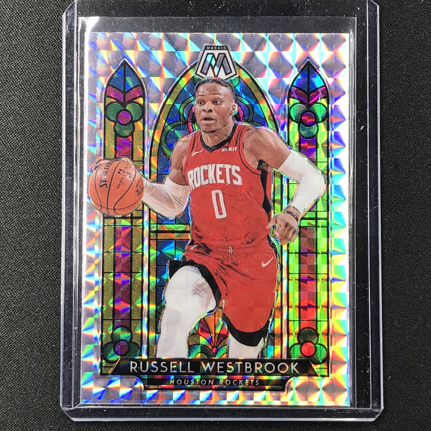 2019-20 Mosaic RUSSELL WESTBROOK Stained Glass Mosaic Prizm #2 SSP-Cherry Collectables