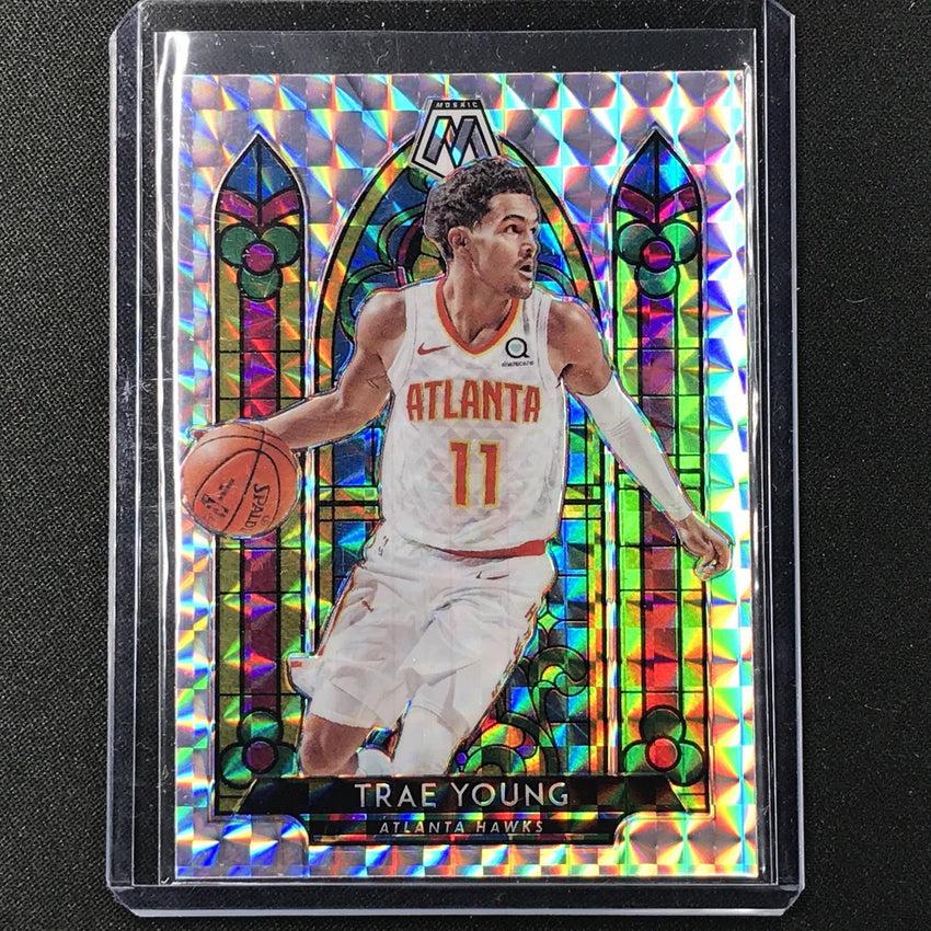 2019-20 Mosaic TRAE YOUNG Stained Glass Mosaic Prizm #4 SSP-Cherry Collectables