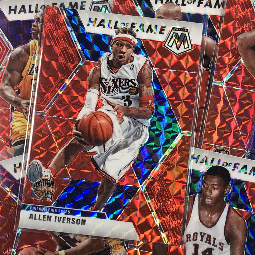 2019-20 Mosaic WILT CHAMBERLAIN Hall Of Fame Red Mosaic Prizm #285-Cherry Collectables
