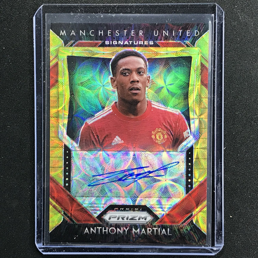 2020-21 Prizm Epl Anthony Martial Signatures Auto Choice Gold 4/10