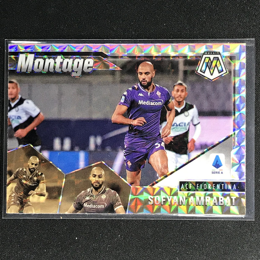 2020-21 Mosaic Serie A Sofyan Amrabat Montage Mosaic Silver No 2