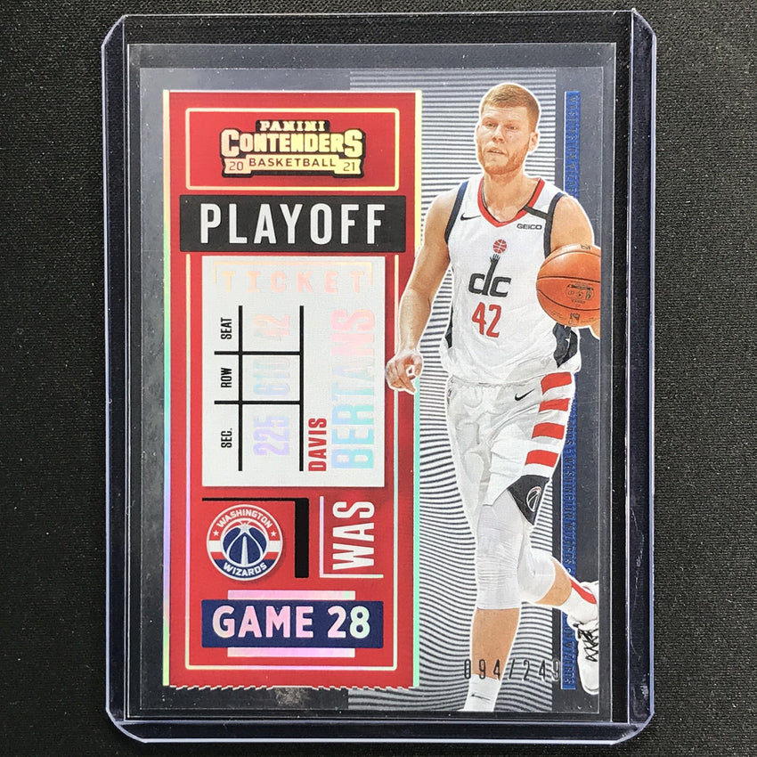 2020-21 Contenders Davis Bertans Base Playoff Ticket 94/249