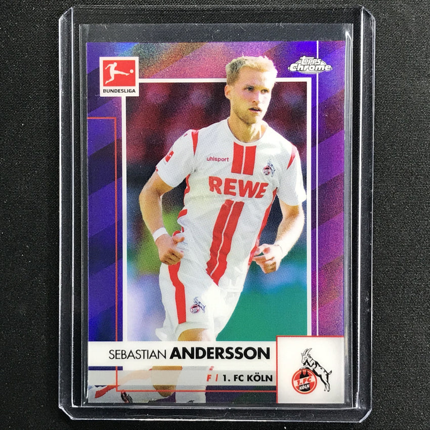 2020-21 Topps Chrome Bundesliga Sebastian Andersson Purple Refractor 251/299