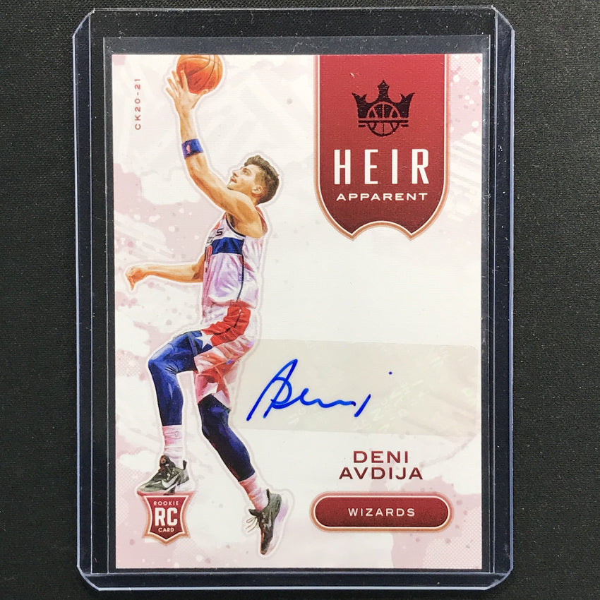 2020-21 Court Kings Deni Avdija Heir Apparent Rookie Auto Ruby 48/75