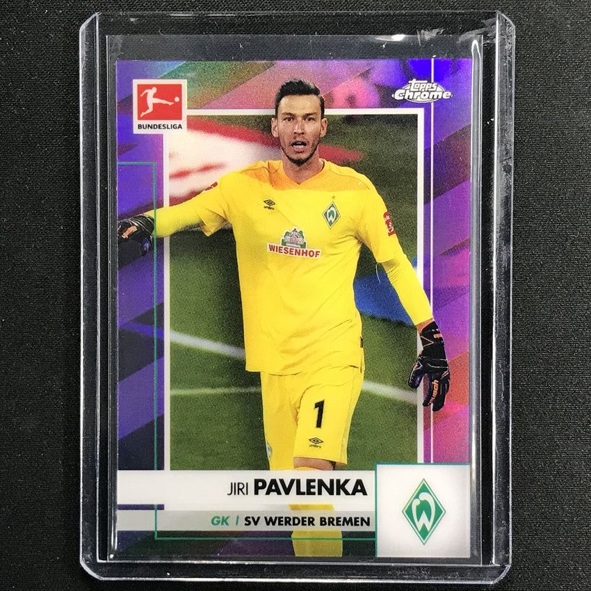 2020-21 Topps Chrome Bundesliga Jiri Pavlenka Purple Refractor 24/299