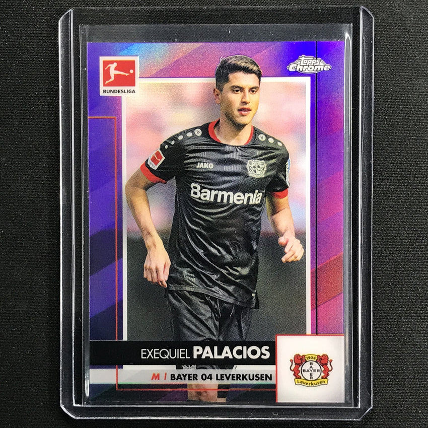 2020-21 Topps Chrome Bundesliga Exequiel Palacios Purple Refractor 262/299