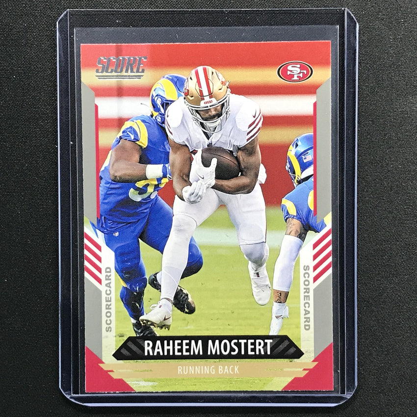 2021 Score Raheem Mostert Base Scorecard Silver No 260