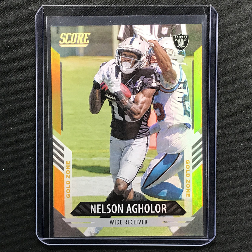 2021 Score Nelson Agholor Base Gold Zone 41/50