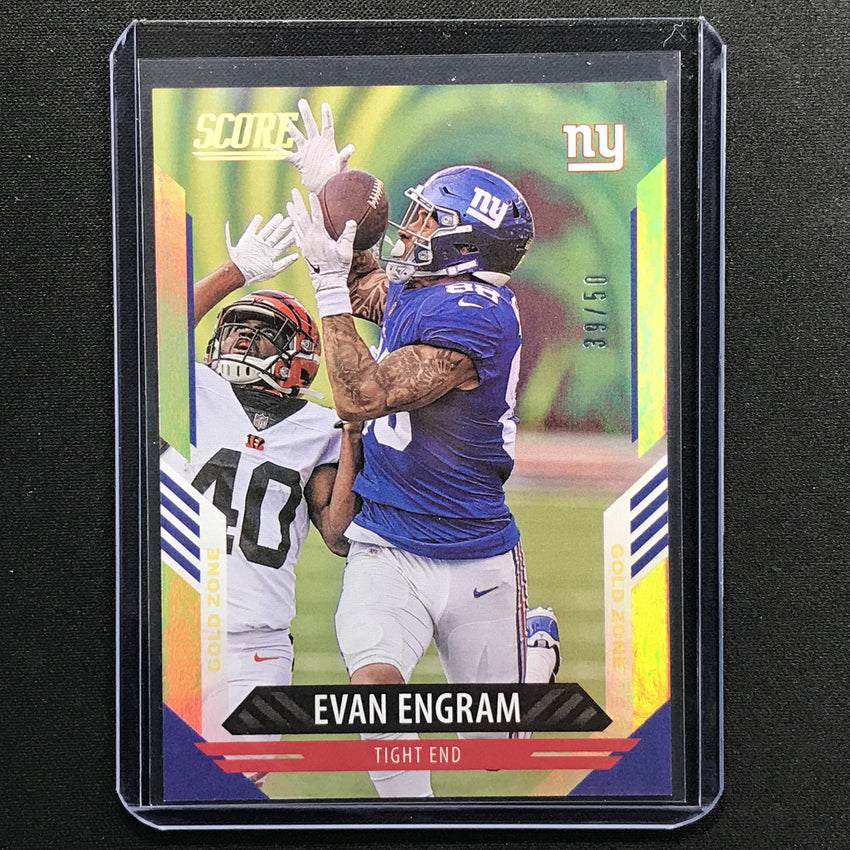 2021 Score Evan Engram Base Gold Zone 39/50