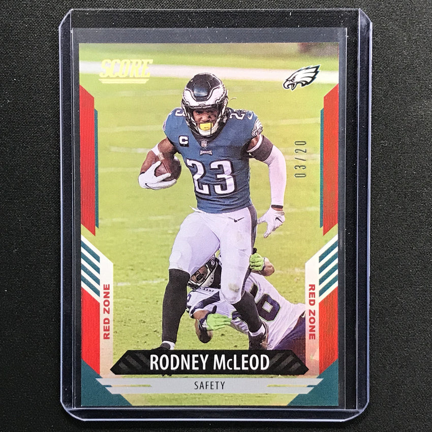 2021 Score Rodney Mcleod Base Red Zone 3/20