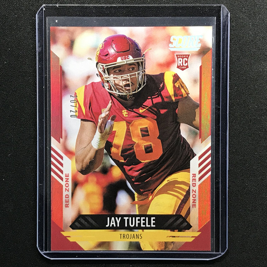 2021 Score Jay Tufele Rookie Red Zone 20/20