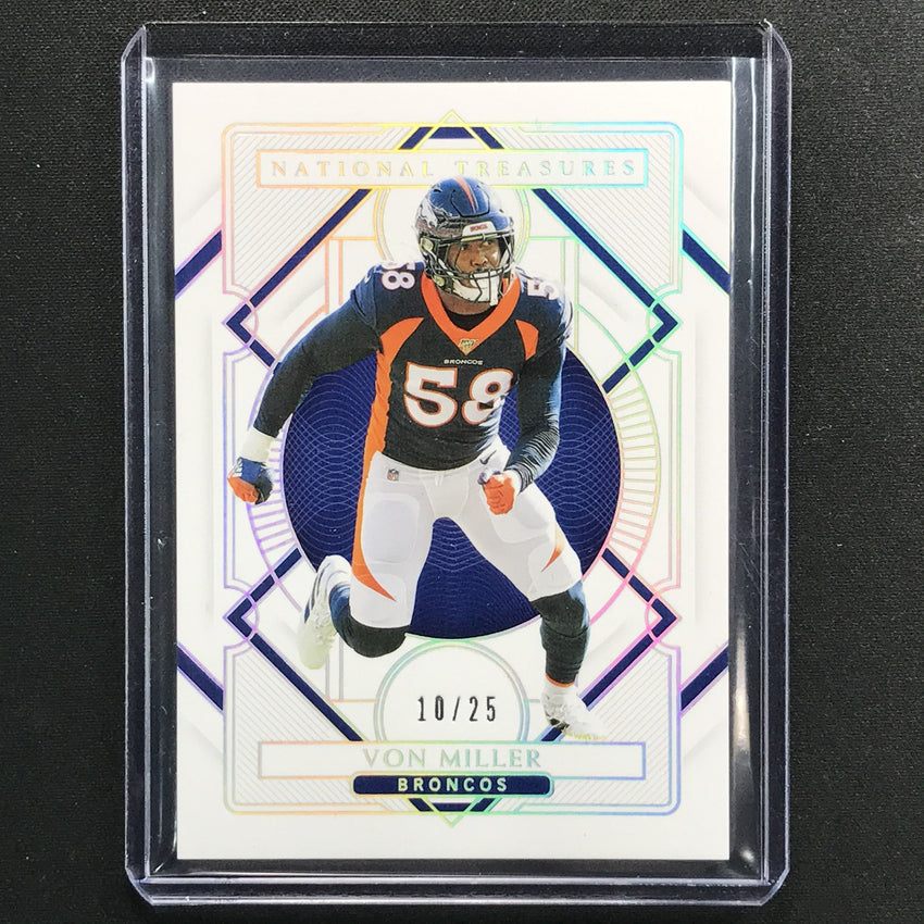 2020 National Treasures Von Miller Base Holo Silver 10/25
