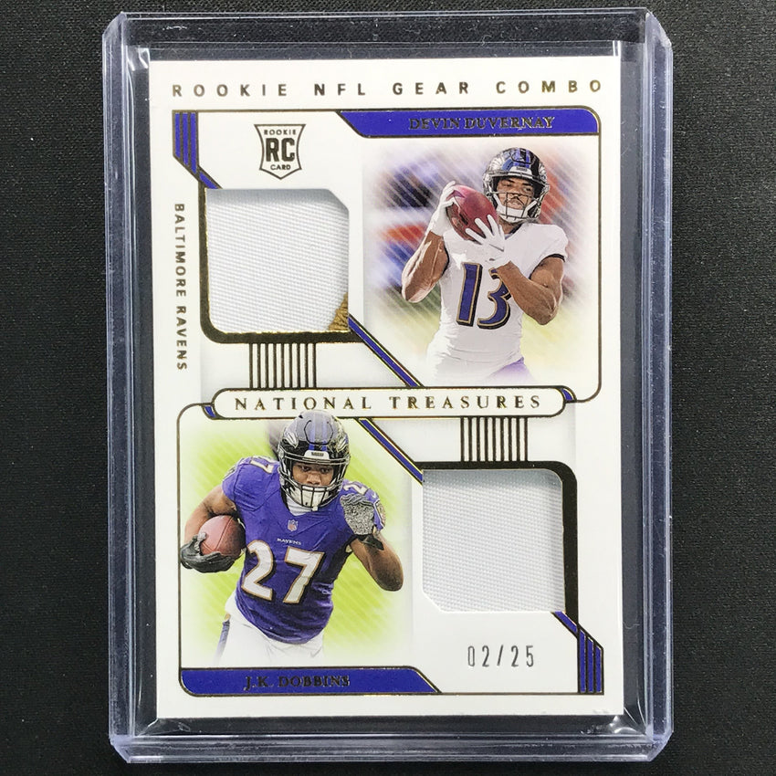 2020 National Treasures Devin Duvernay J.k Dobbins Rookie Patch Combo Prime 2/25