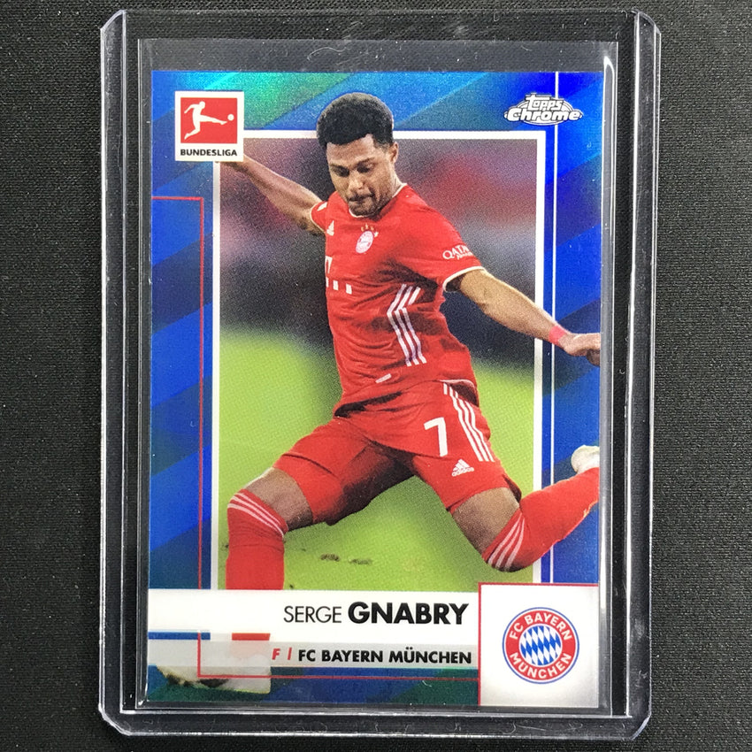 2020-21 Topps Chrome Bundesliga Serge Gnabry Blue Refractor 111/150