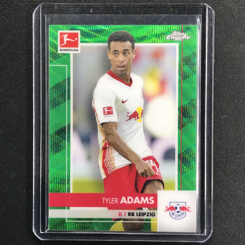 2020-21 Topps Chrome Bundesliga Tyler Adams Green Wave Refractor 50/99