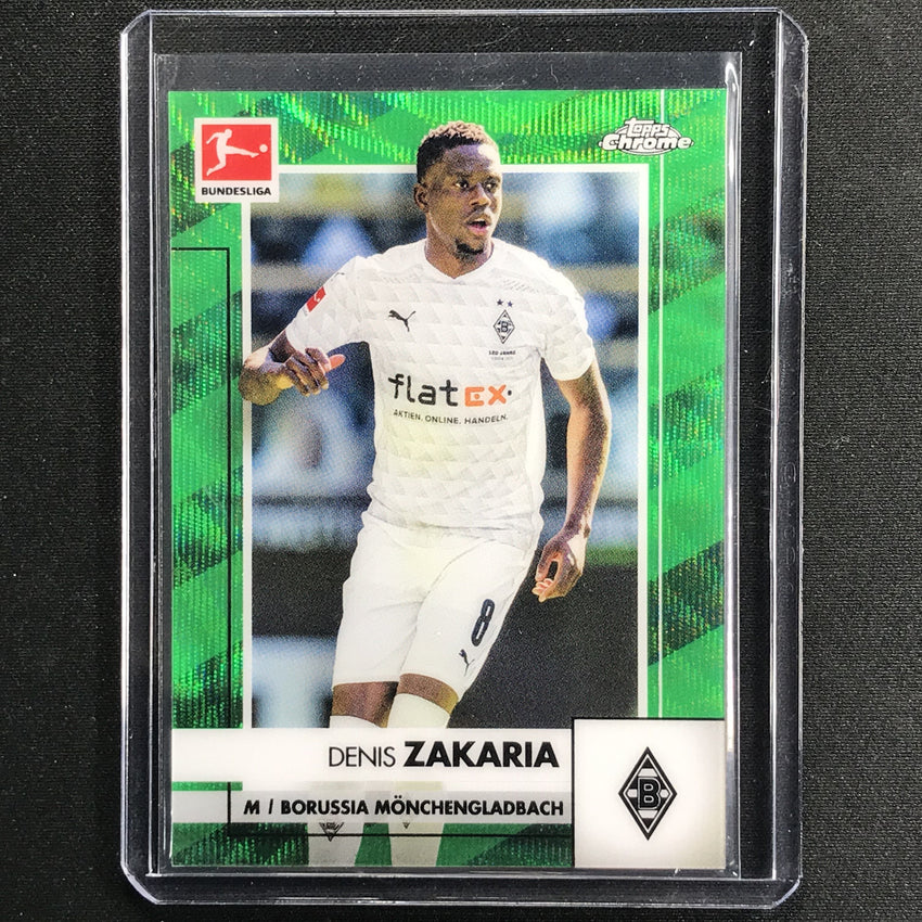 2020-21 Topps Chrome Bundesliga Denis Zakaria Green Wave Refractor 7/99