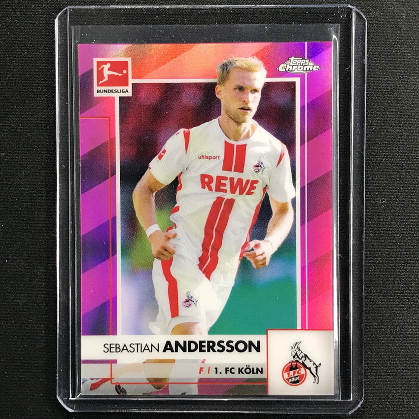 2020-21 Topps Chrome Bundesliga Sebastian Andersson Pink Refractor 3/75