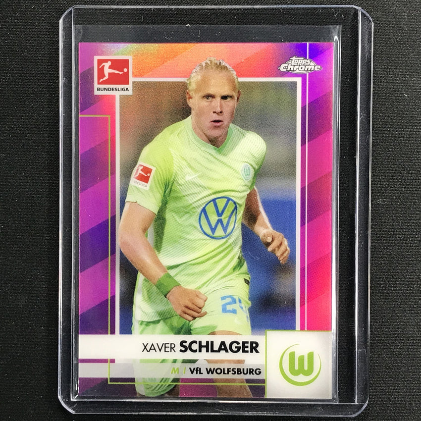 2020-21 Topps Chrome Bundesliga Xavier Schlager Pink Refractor 26/75