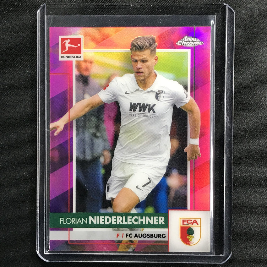2020-21 Topps Chrome Bundesliga Florian Niederlechner Pink Refractor 36/75