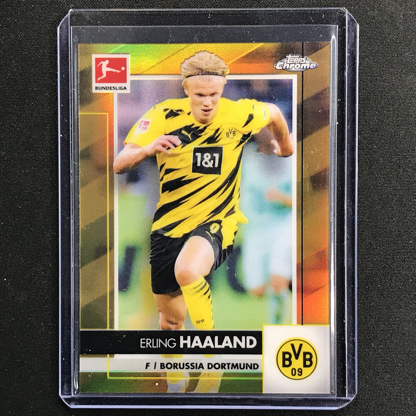 2020-21 Topps Chrome Bundesliga Erling Haaland Gold Refractor 25/50