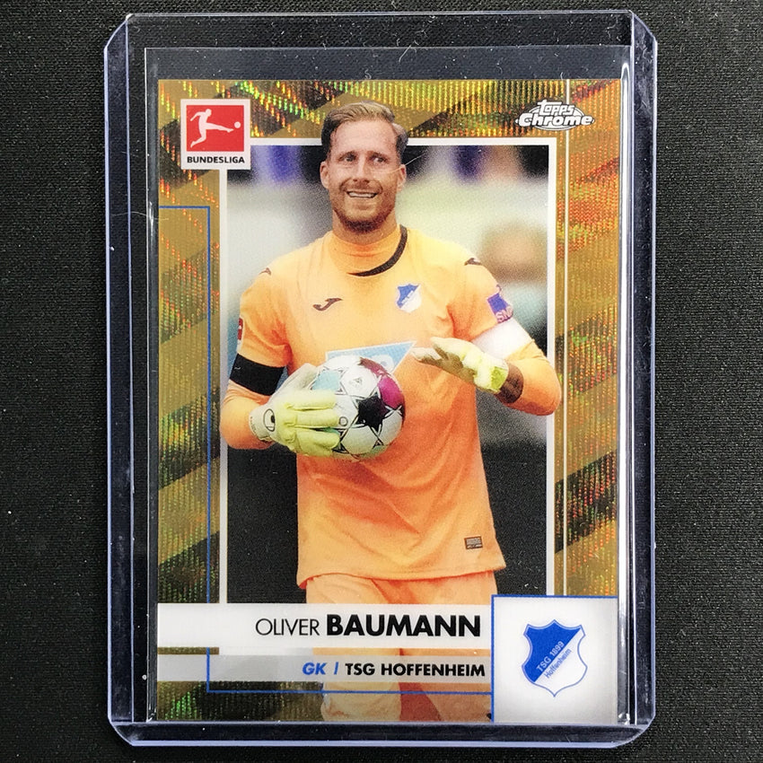 2020-21 Topps Chrome Bundesliga Oliver Baumann Gold Wave Refractor 41/50