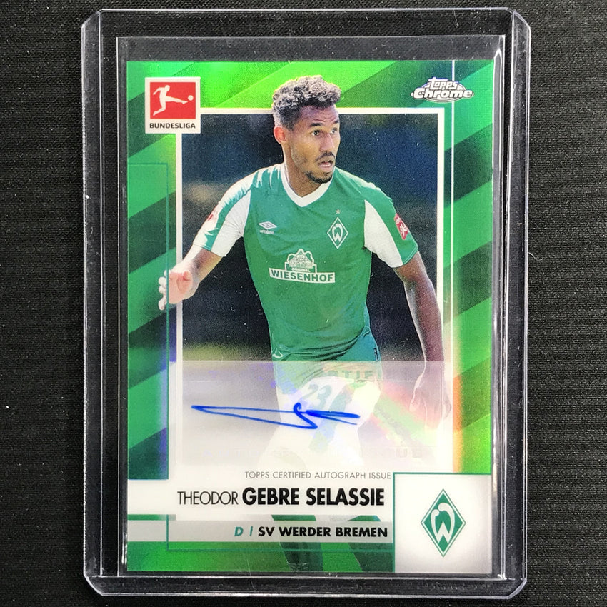 2020-21 Topps Chrome Bundesliga Theodor Gebre Selassie Green Auto 31/99