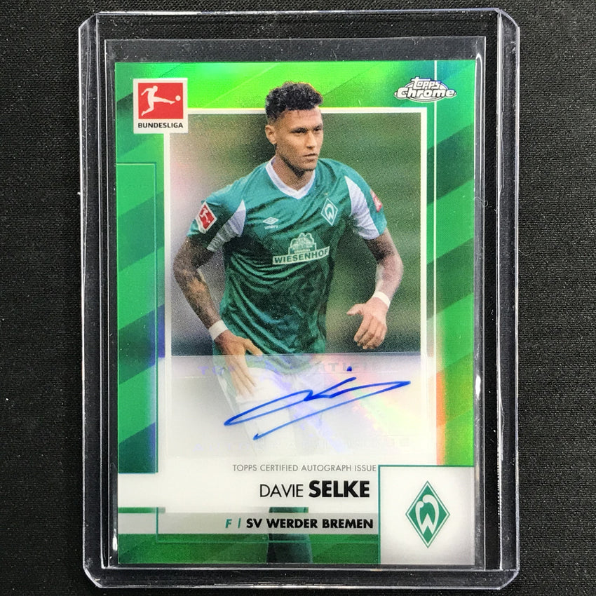 2020-21 Topps Chrome Bundesliga Davie Selke Green Refractor Auto 23/99