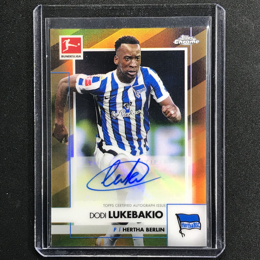 2020-21 Topps Chrome Bundesliga Dodi Lukebakio Gold Refractor Auto 19/60