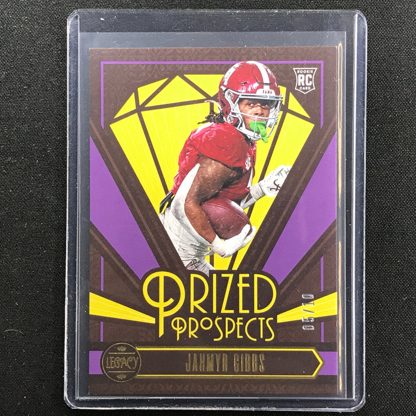 2023 Legacy Jahmyr Gibbs Prized Prospects Rookie Violet 5/10