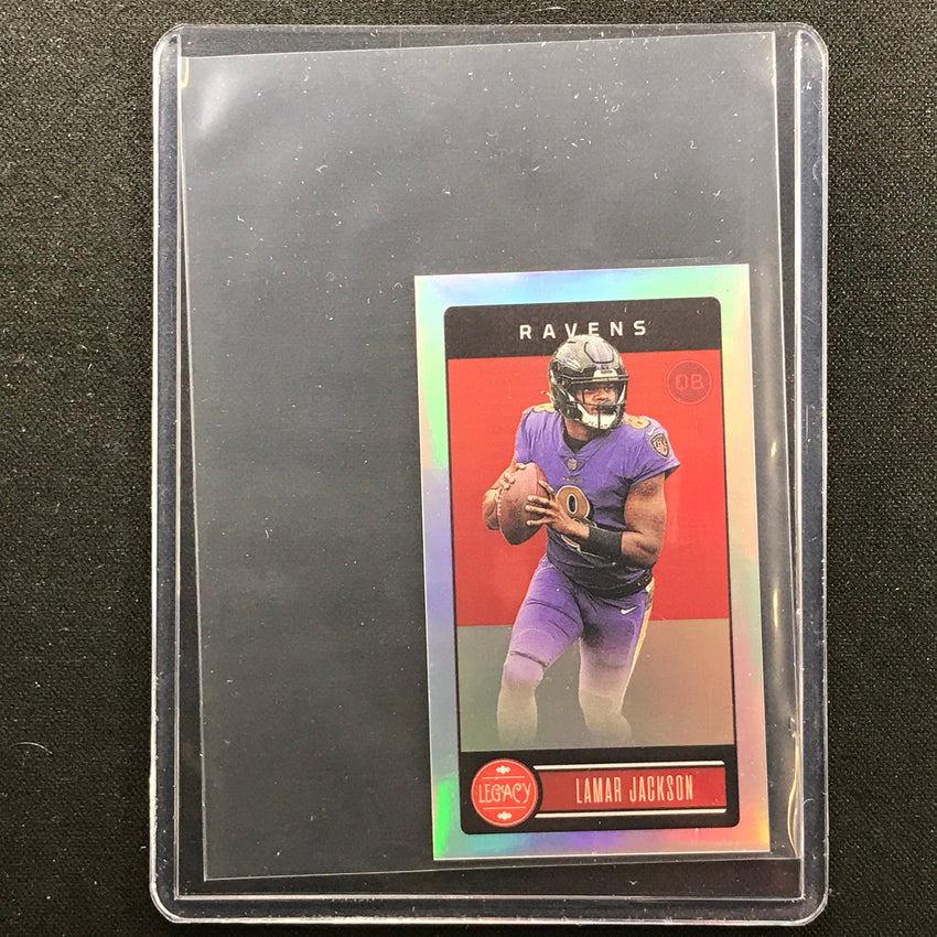 2023 Legacy Lamar Jackson Base Premium Mini Silver Prizm No 4