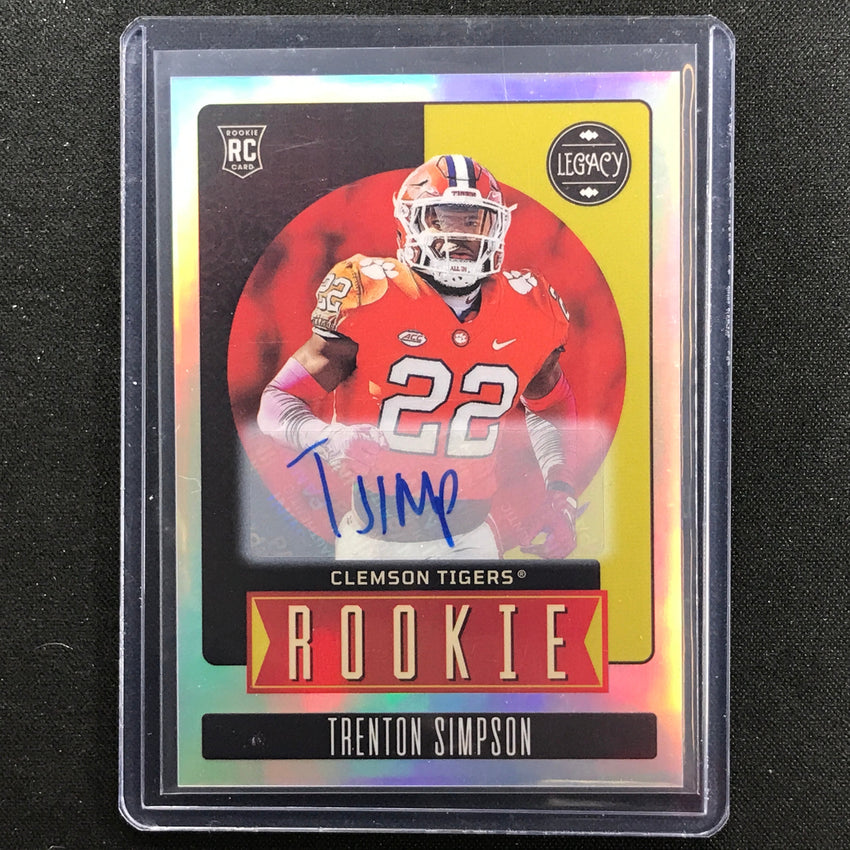2023 Legacy Trenton Simpson Rookie Premium Penmanship Auto Silver No 184