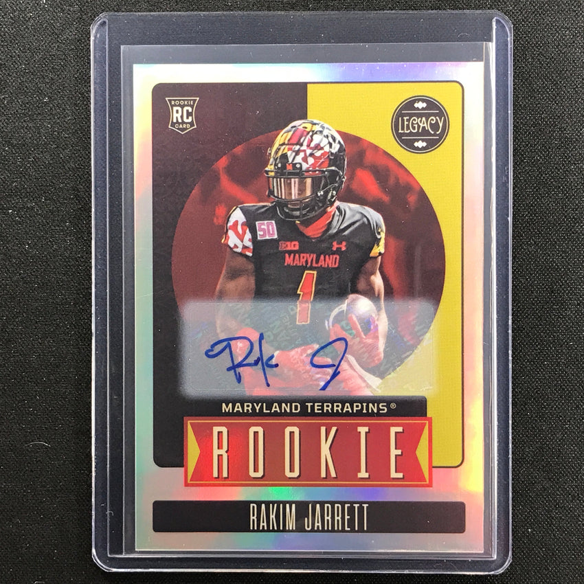 2023 Legacy RAKIM JARRETT Rookie Premium Penmanship Auto Silver #200