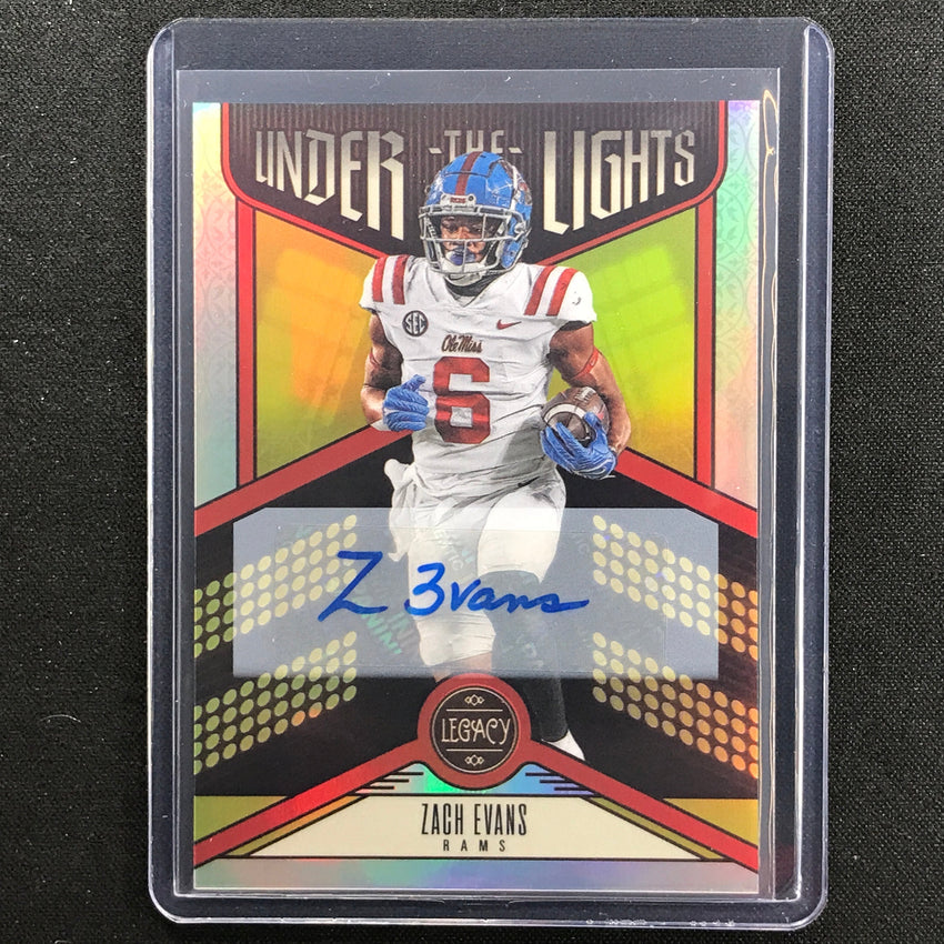 2023 Legacy Zach Evans Under The Lights Rookie Auto Silver No Zev