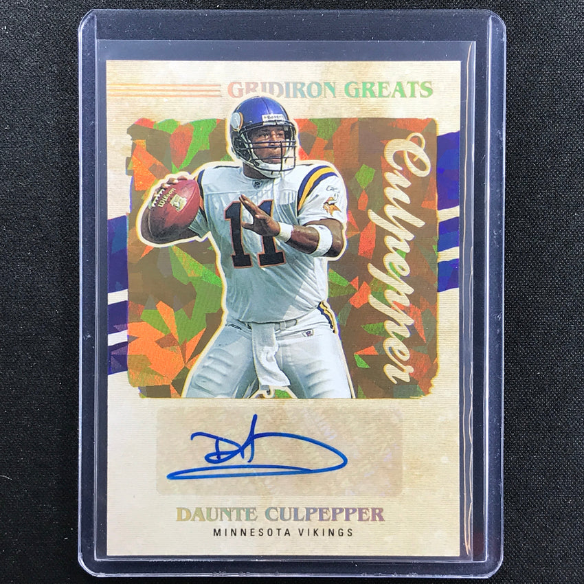 2023 Legacy Daunte Culpepper Gridiron Greats Auto Cracked Ice No 21