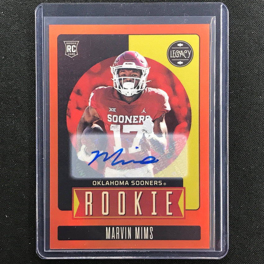 2023 Legacy Marvin Mims Rookie Premium Penmanship Auto Orange 27/149