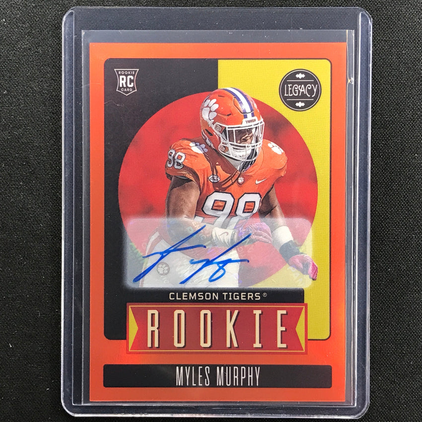 2023 Legacy Myles Murphy Rookie Premium Penmanship Auto Orange 34/149
