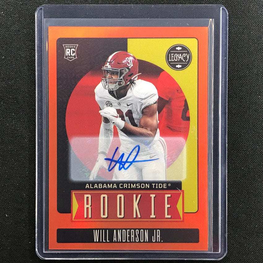 2023 Legacy Will Anderson Jr. Rookie Premium Penmanship Auto Orange 124/149