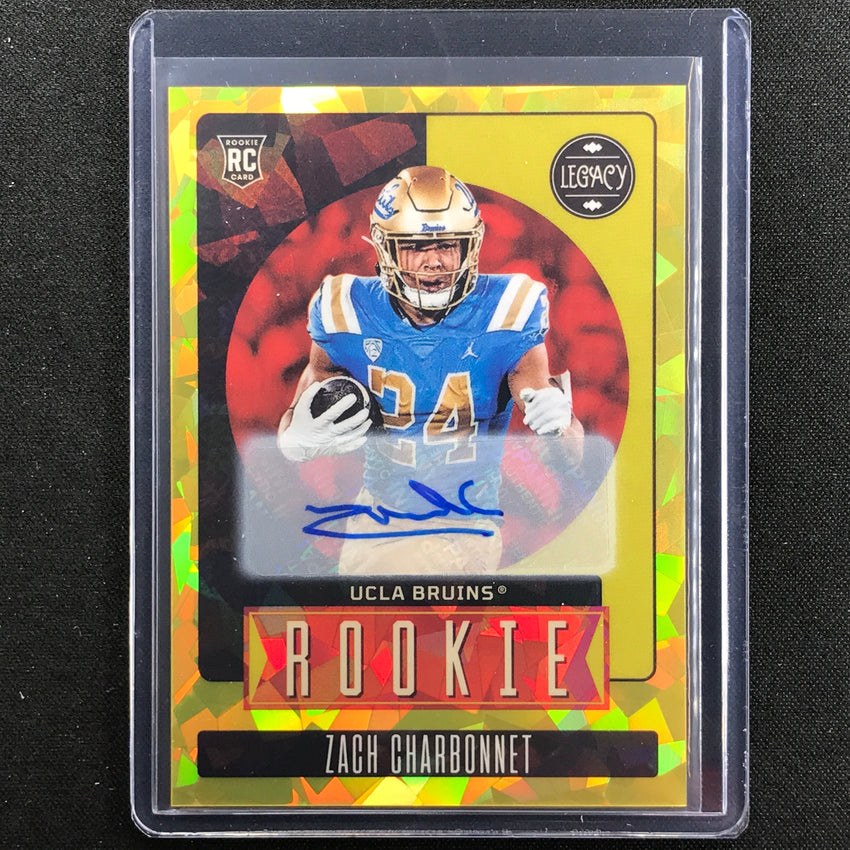 2023 Legacy Zach Charbonnet Rookie Premium Penmanship Auto Yellow Diamond 1/25