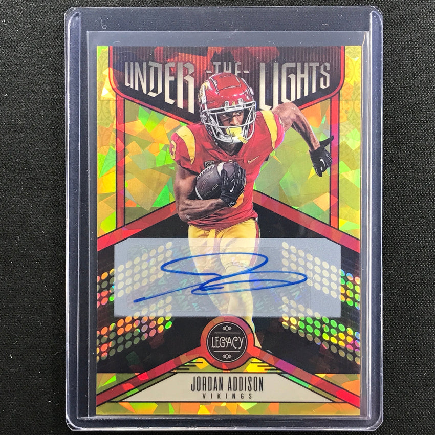 2023 Legacy Jordan Addison Under The Lights Rookie Auto Yellow Diamond 6/25