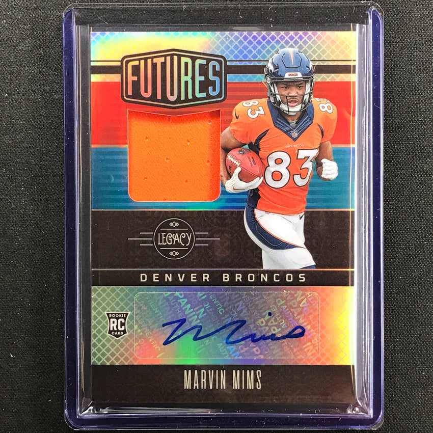 2023 Legacy Marvin Mims Futures Rookie Jersey Patch Auto Silver 176/249