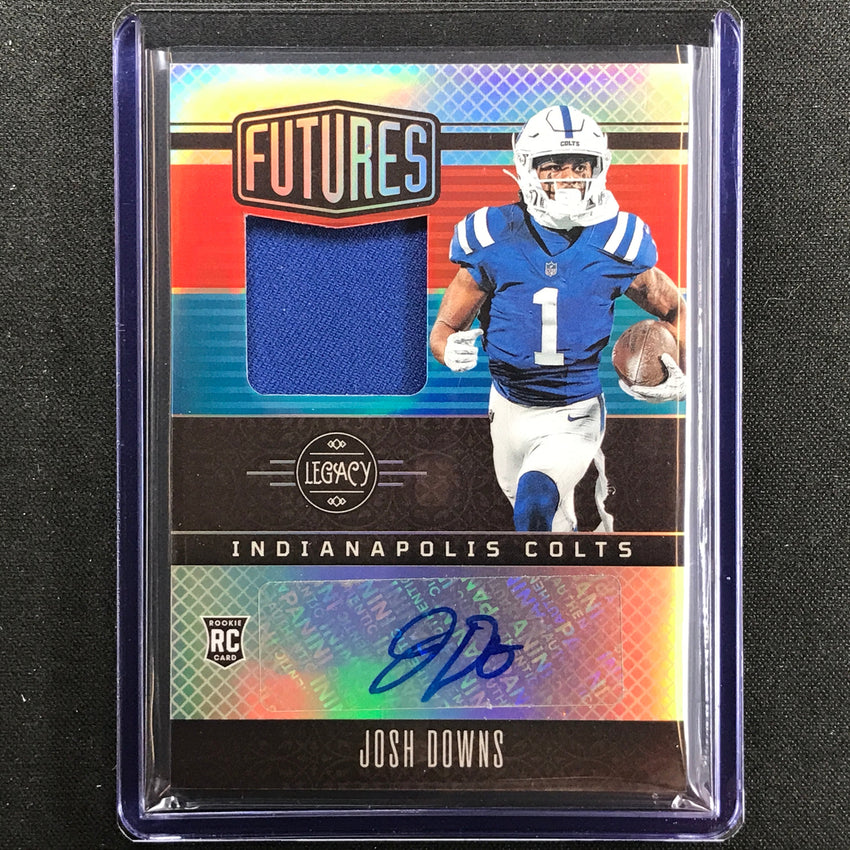 2023 Legacy Josh Downs Futures Rookie Jersey Patch Auto Silver 119/249