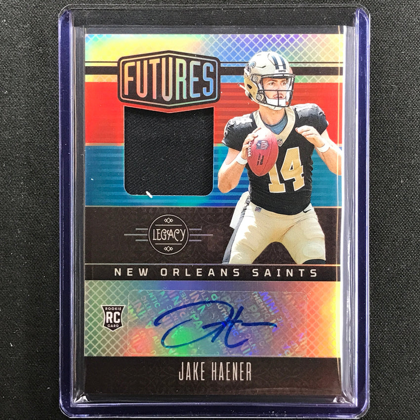 2023 Legacy Jake Haener Futures Rookie Jersey Patch Auto Silver 34/249