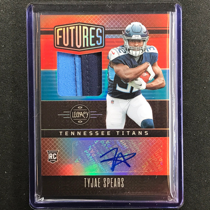 2023 Legacy Tyjae Spears Futures Rookie Jersey Patch Auto Ruby 96/100