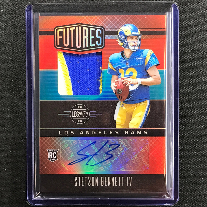 2023 Legacy Stetson Bennett Iv Futures Rookie Jersey Patch Auto Ruby 10/100
