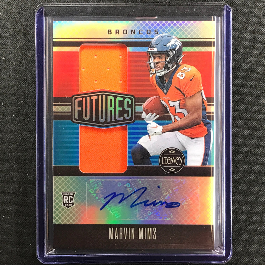 2023 Legacy Marvin Mims Futures Dual Rookie Jersey Patch Auto Silver 26/249