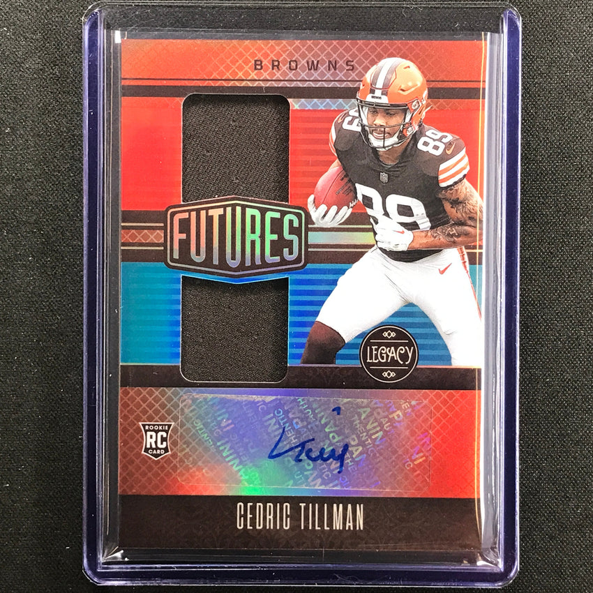 2023 Legacy Cedric Tillman Futures Dual Rookie Jersey Patch Auto Ruby 78/100