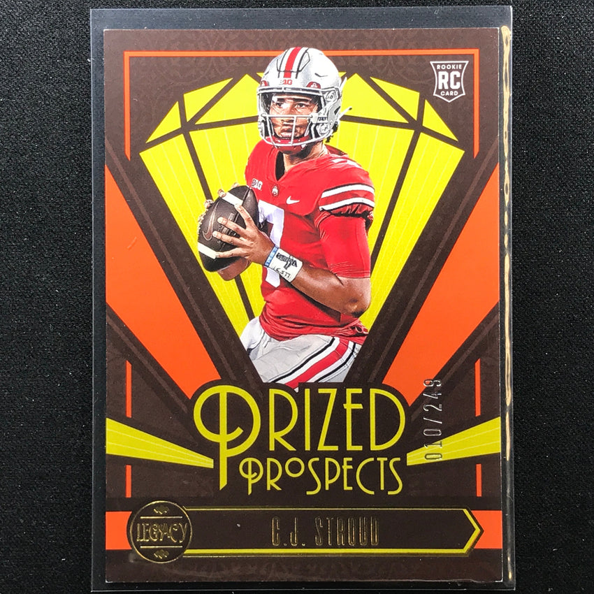 2023 Legacy C.j. Stroud Prized Prospects Rookie Orange /249